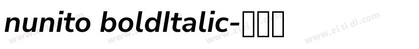nunito boldItalic字体转换